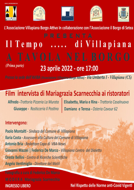 Il Tempo di Villapiana - A tavola nel borgo - I ristoratori prima parte